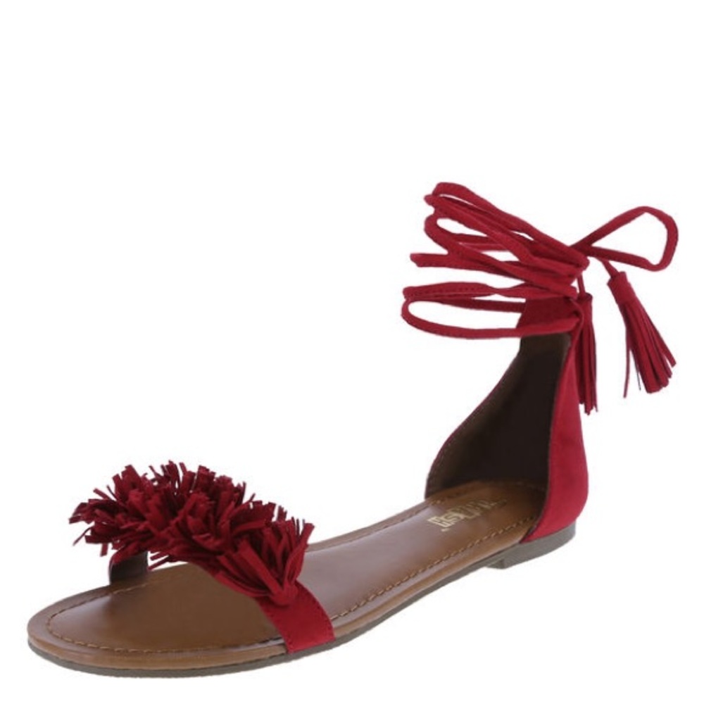 Red stylish sandals